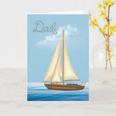 Vaderdag Zeilboot Kaart (Gele Bloem)