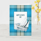 Vaderdag Zeilboot op Plaid Kaart (Gele Bloem)