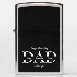 Vaderdag Zippo® aansteker – Namen van aangepaste K