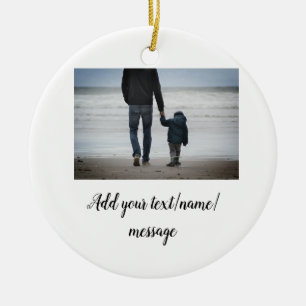 vaderdag zoon vader vader vader toevoegen foto tek keramisch ornament