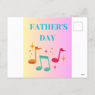 Vaderdagkaart met Muziek Feestdagenkaart