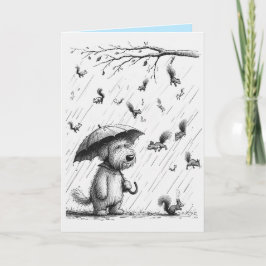 Vaderdagkaart van de hond kaart