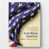 Vaderlandslievend GOD ZEGENE AMERIKA 4 JULI Fotoplaat (voorkant)