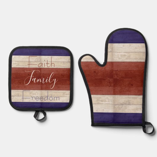 vaderlandslievend hout ovenwant & pannenlap set (Voorkant)