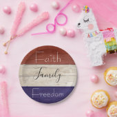 vaderlandslievend hout papieren bordje (Feest)