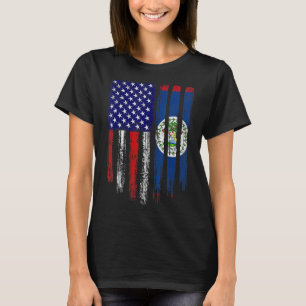 vaderlandslievend VS Belize Vlag noodlijdend T-shirt