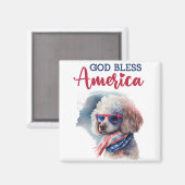 vaderlandslievende hondenpoedel magneet (Voorkant / Achterkant)