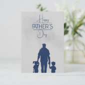 Vaderliefde: Hartelijke Vaderdagwensen Bedankkaart (Staand voorkant)