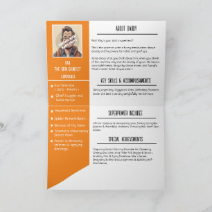 Vader's CV: een grappige en hartverwarmende Vaderd Bedankkaart
