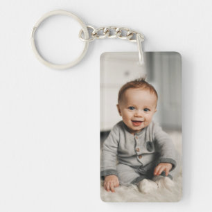 Vaders dag cadeau voor de eerste keer pap Baby fot Sleutelhanger