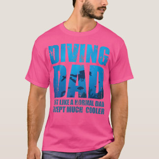 Vaders Dag Diver Pap Gift Idea Scuba Diving T-shirt