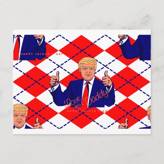 vaders dag donald trump briefkaart (Voorkant)