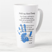 Vaders Dag Pap POEM hou mijn hand vast Latte Mok (Rechterhoek)