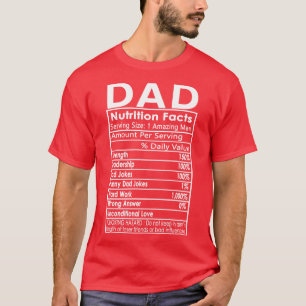 Vaders Dag Pap Voedsel Feiten T-shirt