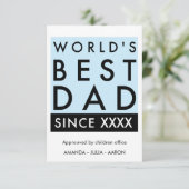 Vaders dagkaarten beste ooit kaart (Staand voorkant)