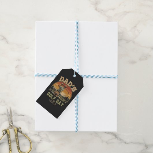 Vader's Golfdag Cadeaulabel (Met Touw)