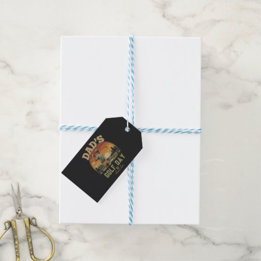 Vader's Golfdag Cadeaulabel (Met Touw)