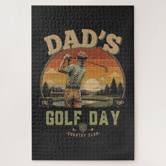 Vader's Golfdag Legpuzzel (Verticaal)