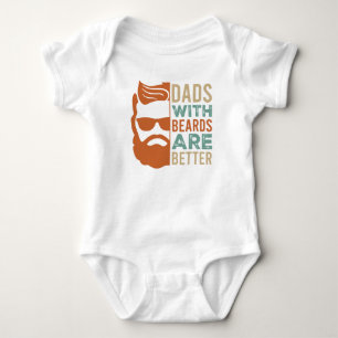 VADERS MET BAARDEN ZIJN BETER Schattige Baby Bodys Romper