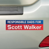 Vaders voor Scott Walker Bumpersticker (Op auto)