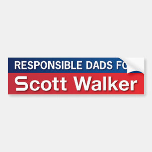 Vaders voor Scott Walker Bumpersticker