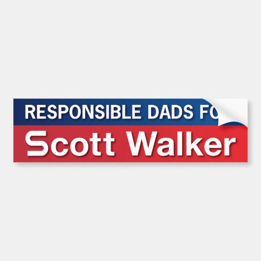 Vaders voor Scott Walker Bumpersticker (Voorkant)