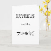 VADERS ZIJN ALS ZOMBIES KAART (Gele Bloem)