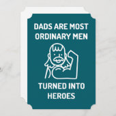 Vaders zijn helden Vaderdag Kaart - Flexing Dad (Voorkant / Achterkant)