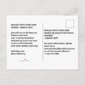 VADERS & ZONEN ONTBIJT gepersonaliseerd Uitnodiging Briefkaart (Achterkant)