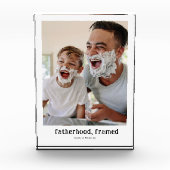 Vaderschap omlijst | Aangepaste minimalistische Va Fotoblokken (Voorkant)