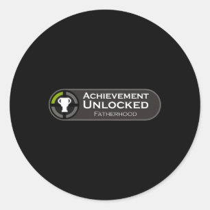 Vaderschap prestatie ontgrendeld Vaderdag Gift F Ronde Sticker