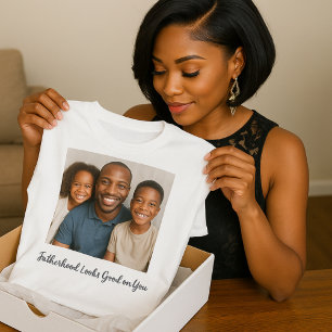 Vaderschap ziet er goed uit op je foto t-shirt