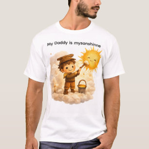 Vaderschap Zonne Workshop Schattig Waterverf Vader T-shirt