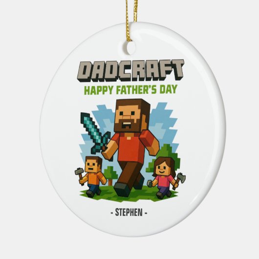 Vaderschapsmodus geactiveerd - Happy Father's Day Keramisch Ornament (Links)