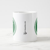 Vadersdag Golf Papa Groen Schrift Cirkel Monogram Extra Grote Beker (Voorkant)