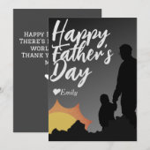 vadersdag papa & dochter silhouet vakantiekaart kaart (Voorkant / Achterkant)