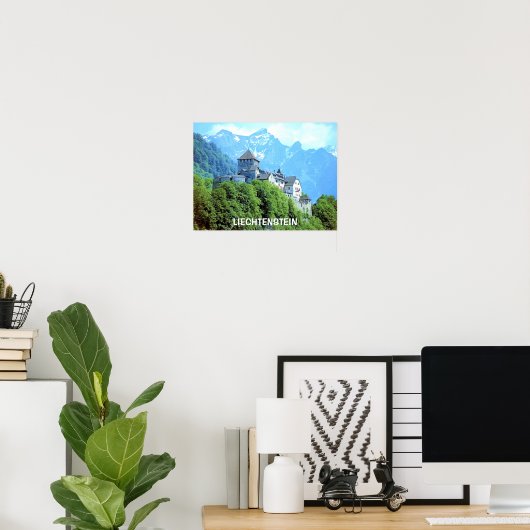 VADUZ CASTLE, LIECHTENSTEIN POSTER (Thuiskantoor)