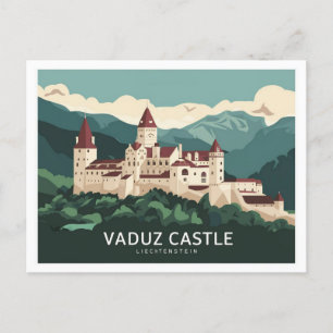 Vaduz Castle Liechtenstein Stylist Illustratie Briefkaart
