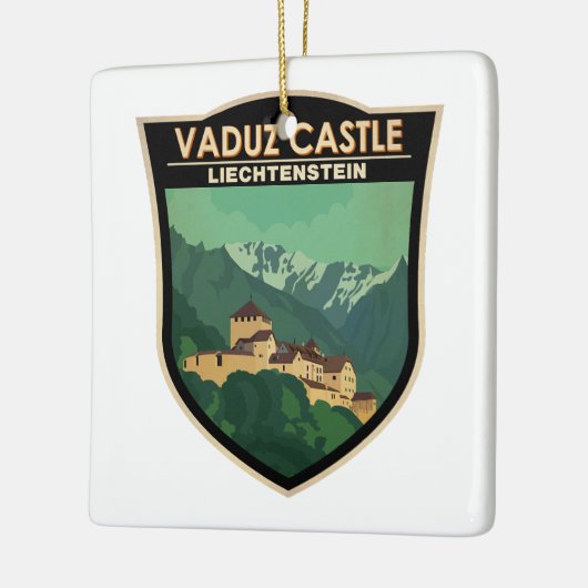Vaduz Castle Liechtenstein Travel  Badge Keramisch Ornament (Links)