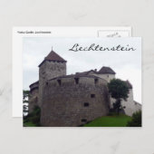 vaduz castle round briefkaart (Voorkant / Achterkant)
