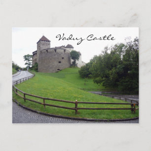vaduz - kasteel groen briefkaart