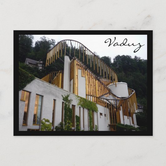 vaduz - kunstcentrum briefkaart (Voorkant)