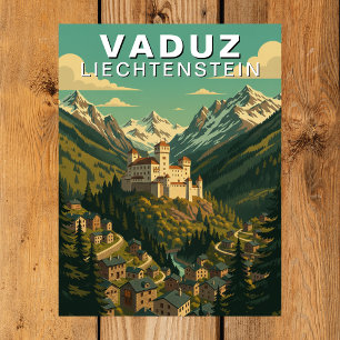 Vaduz, Liechtenstein Alpenhelling Reizen Briefkaart