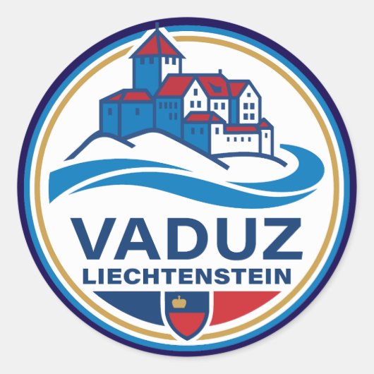 Vaduz Liechtenstein Europe Ronde Sticker (Voorkant)