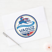 Vaduz Liechtenstein Europe Ronde Sticker (Envelop)