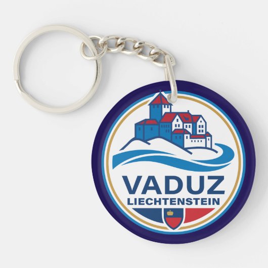 Vaduz Liechtenstein Europe Sleutelhanger (Voorkant)