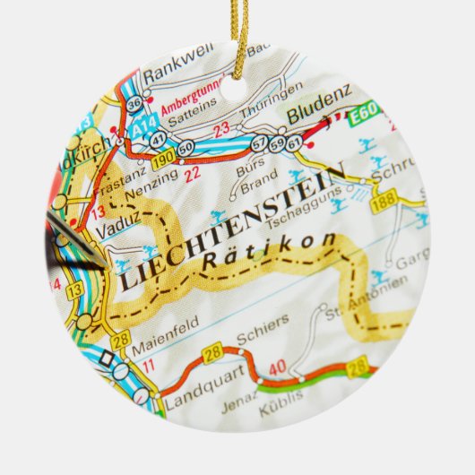 Vaduz, Liechtenstein Keramisch Ornament (Voorkant)