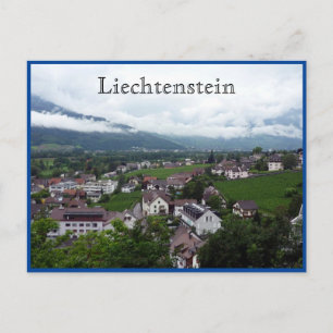 vaduz - stad liechtenstein briefkaart