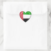 VAE Hart Vlag op Wit Hart Sticker (Tas)