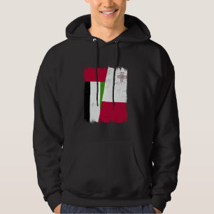 VAE Malta Half Vlag Verenigde Arabische Emiraten M Hoodie